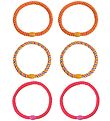 Kknekki Haargummis - 6er-Pack - Slim - Pink/Orange
