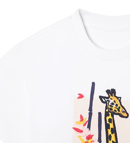 Kenzo Kleid - Weiß m. Giraffe