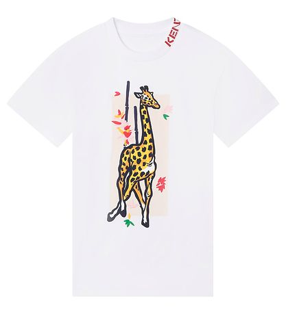 Kenzo Kleid - Weiß m. Giraffe