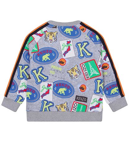 Kenzo Sweatshirt - Grey Melange w. Print