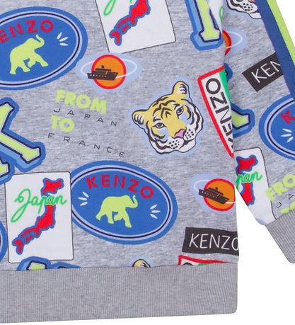 Kenzo Sweatshirt - Grey Melange w. Print