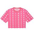 Marni T-Shirt - Kurz geschnitten - Pink m. Weiß