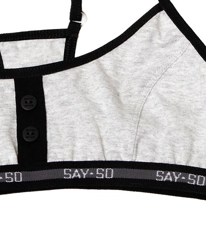 Say-So Top - Grey Melange