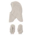 Name It Set - Bivakmuts/Wanten - 2-lag - NmfMarla Teddy - Maan