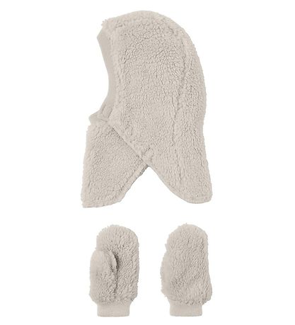 Name It Set - Bivakmuts/Wanten - 2-lag - NmfMarla Teddy - Maan