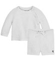 Calvin Klein Gjafabox - Blússa/Stuttbuxur - Prjónað - Ghost Grey