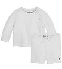 Calvin Klein Gaveæske - Bluse/Shorts - Strik - Ghost Grey