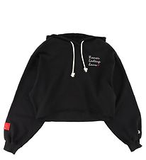 Champion Fashion Hoodie - Crop - Zwart