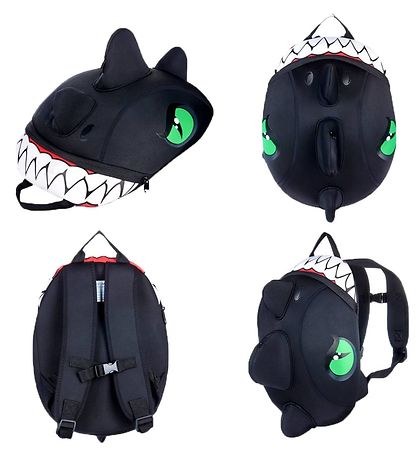 Crazy Safety Preschool Backpack - Dragon - Black