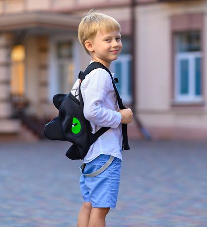 Crazy Safety Preschool Backpack - Dragon - Black