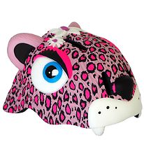 Crazy Safety Bicycle Helmet w. Light - Leopard - Pink