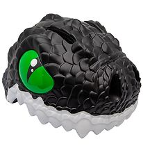 Crazy Safety Bicycle Helmet w. Light - Dragon - Black