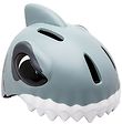 Crazy Safety Bicycle Helmet w. Light - Shark - Grey
