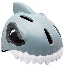 Crazy Safety Bicycle Helmet w. Light - Shark - Grey
