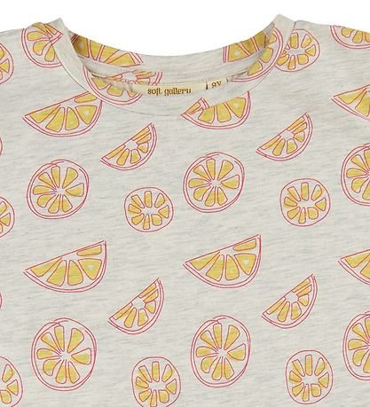 Soft Gallery T-shirt - SgPilou - Oranges - Light Grey Melange AO