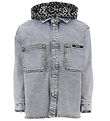 Veste en Jean av. Capuche Versace - Blue Medium+ av. Gris Chiné/