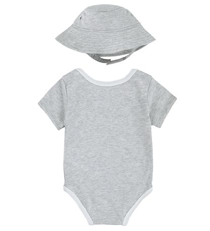 Nike Body set - Bucket Hat/Bodysuit s/s - Grey Heather
