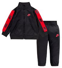 Nike Trainingspak - Cardigan/Broek - Zwart m. Rood