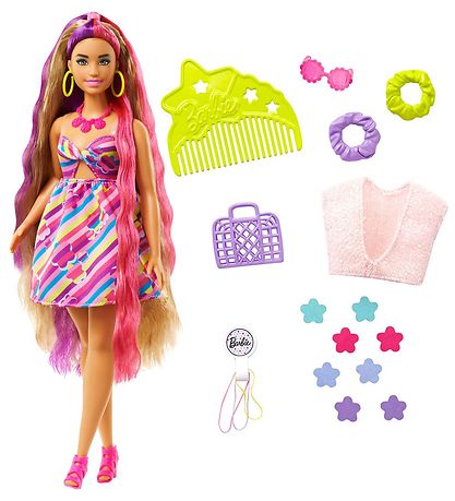 Barbie Docka - Helt hår - Blommor