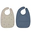OYOY Lätzchen - 2er-Pack - Dino - Blue/Clay