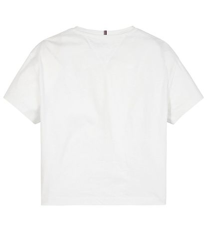 Tommy Hilfiger Stuttermabolur - Palíettur Tee - Hvítar