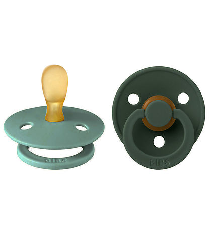 BIBS Colour Pacifiers - 2-Pack - Size 1 - Symmetrical - Sage/Hun