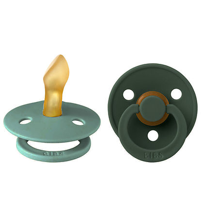 BIBS Colour Pacifiers - 2-Pack - Size 2. - Anatomical - Sage/Hun