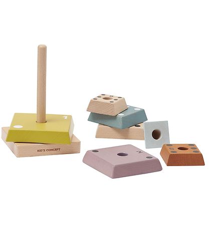 Kids Concept Stacking Tower - Plocktorn Pyramid - Neo - Multi