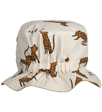 Liewood Bucket Hat - Sander Reversible - Leopard/Sandy