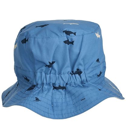 Liewood Bucket Hat - Sander Reversible - Shark/Riverside