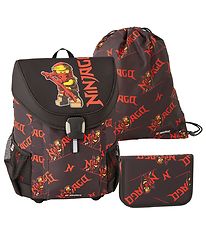 LEGO® Ninjago School Bag Set - Black/Red