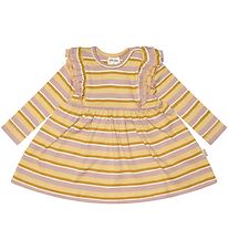 Petit Piao Jurk - Modaal - Adobe Rose/Yellow Mais/Mustard Gold