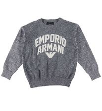 Emporio Armani Pusero - Neulottu - Laivastonsininen/Valkoinen me