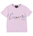 Emporio Armani T-Shirt - Helllila m. Strickerei