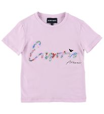 Emporio Armani T-paita - Vaaleanvioletti, Brodyyri