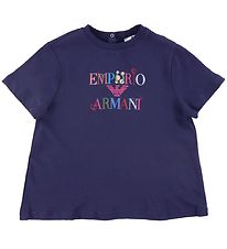 Emporio Armani T-paita - Blu Mora, Tulosta
