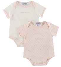Emporio Armani Bodyt l/h - 2 kpl - Aquile Vaaleanpunainen/Valkoi