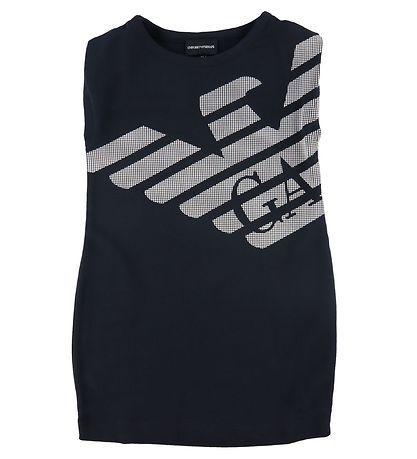 Emporio Armani 스웨트 드레스 - 네이비 포함 화이트