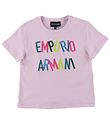 Emporio Armani 티셔츠 - 연보라색 포함 자수