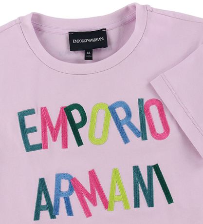 Emporio Armani 티셔츠 - 연보라색 포함 자수