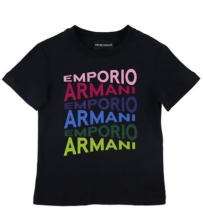 Emporio Armani 티셔츠 - 네이비 포함 프린트/글리머