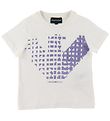 Emporio Armani T-Shirt - Wit m. Paars