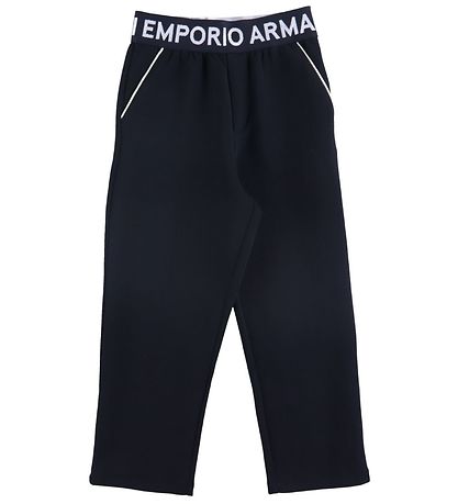 Emporio Armani Cardigan/Trousers - Navy w. Logo Stripe