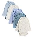 Petit Bateau Body l/ä - 5-pack - Blå/Vit
