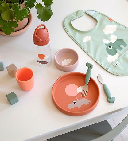Done by Deer Dinner Set - Silicone - 3 Parts - Happy Clouds - Pa