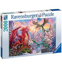 Ravensburger Púsluspil - 2000 Kubbar - Fantasy Dreki