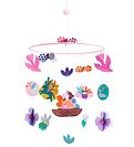 Djeco Baby Mobiel - Papier - 50 x 20,5 cm - Moeder Nature