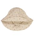 Wheat Sun Hat - Chloè - Fossil Flowers Dot