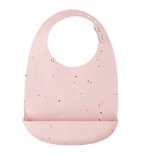 Done by Deer Bib w. Food Catcher - Silicone - Confetti Powder