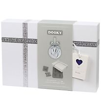 Dooky Set - Happy Hand - Handprint w. Silver Ribbon + Memorial b